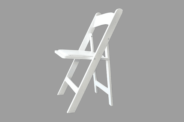 כיסא איכותי לבן עם ריפוד בישבן