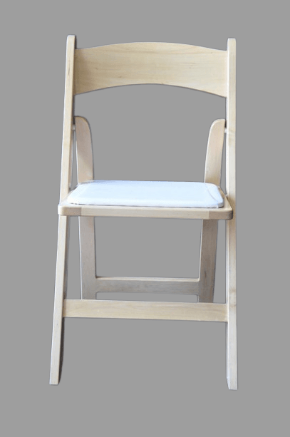 כסא מתקפל עם כרית צבע עץ