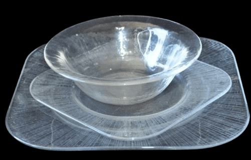 צלחת שקופה מרובעת