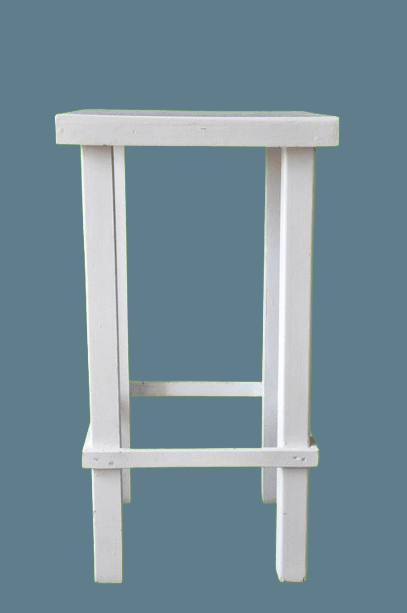 שולחן בר 60 על 60 מעץ צבע לבן