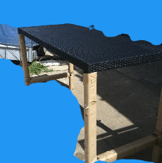 שולחן ראטן שחור בר