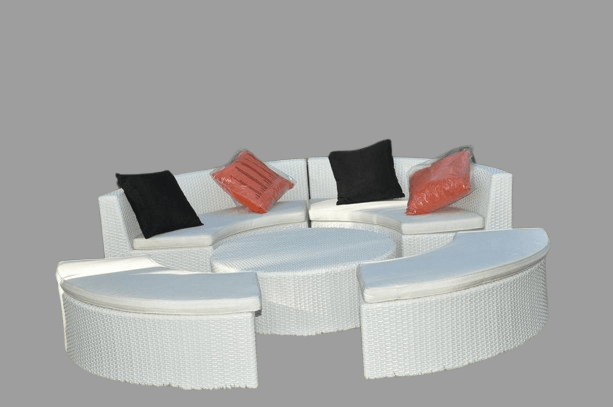 סט ישיבה ראטו עם ריפוד וכריות