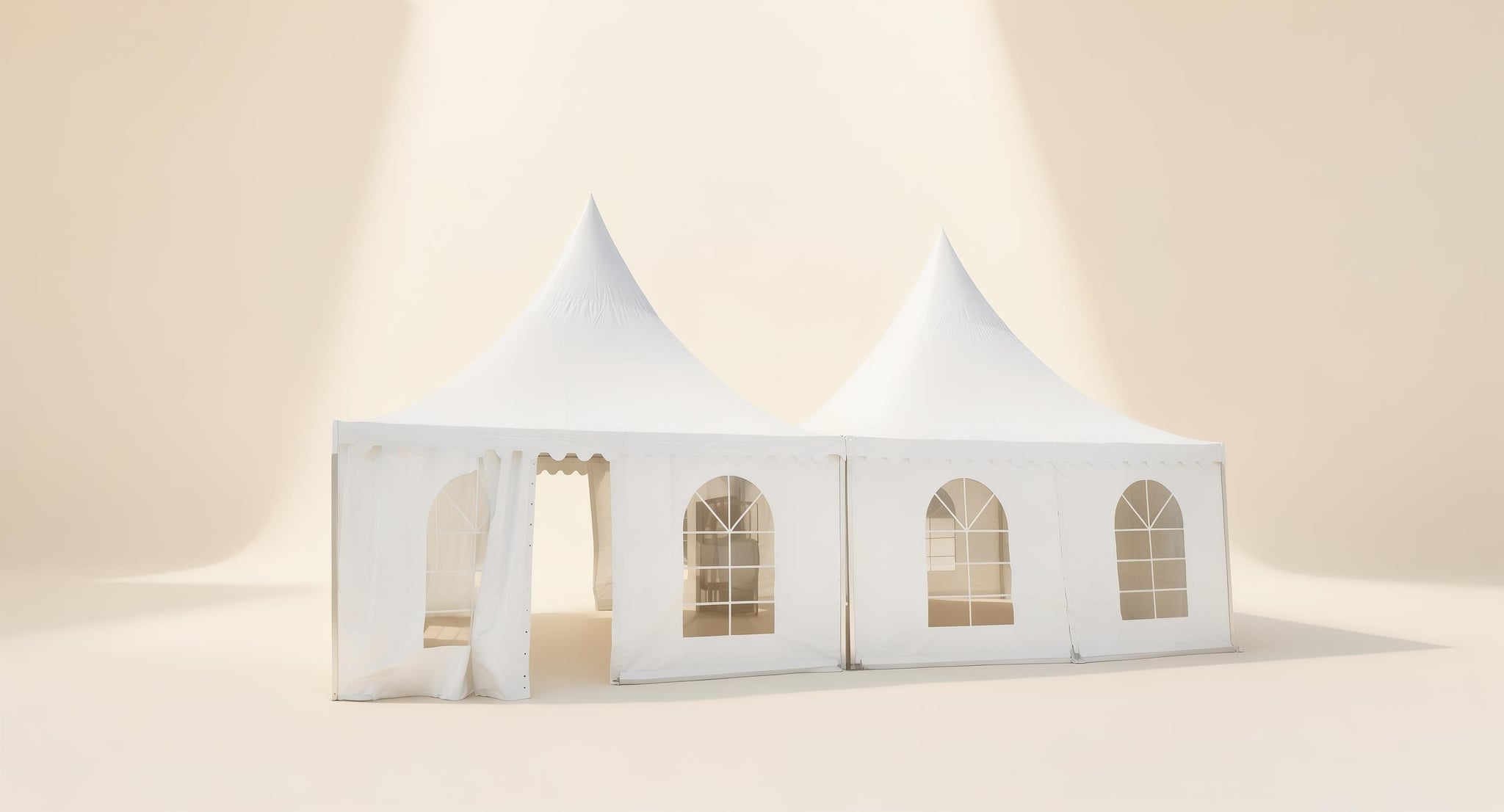 אוהל אלומיניום 6*12 מטר להשכרה לאירועים